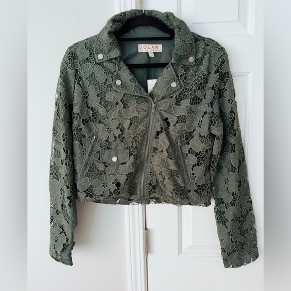 Anthropologie Dolan Lace Moto Jacket, Size M - Picture 4 of 13